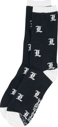 Death Note L - Symbol Ponožky černá