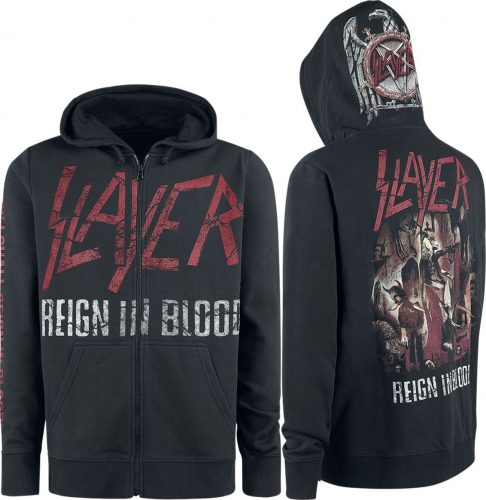 Slayer Reign In Blood Mikina s kapucí na zip černá