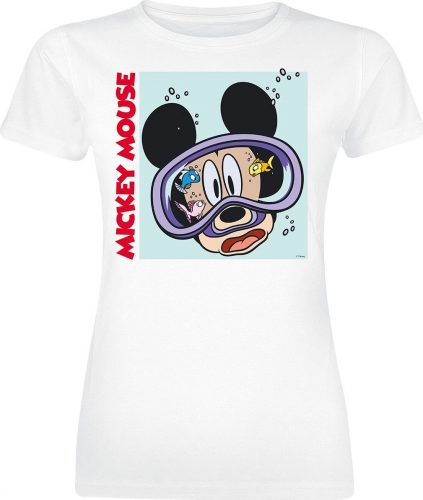 Mickey & Minnie Mouse Under Water Dámské tričko bílá