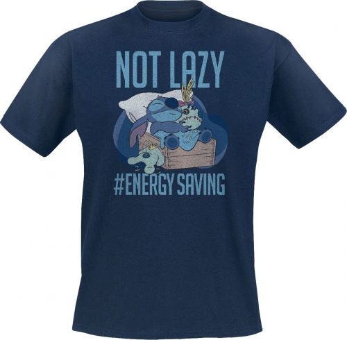 Lilo & Stitch Not Lazy Tričko modrá