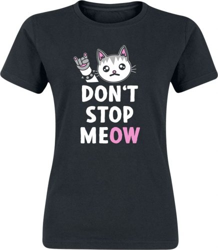 Don't Stop Meow Dámské tričko černá