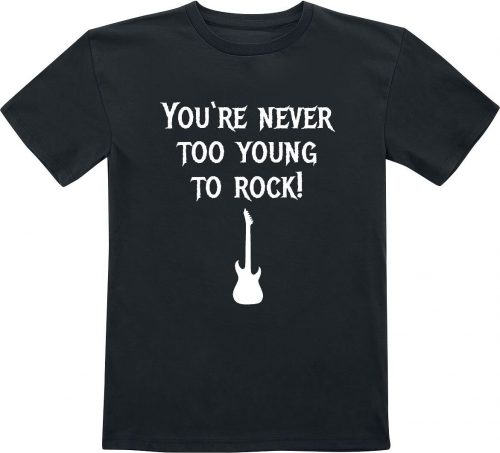 You're Never Too Young To Rock! Kids - You're Never Too Young To Rock! detské tricko černá