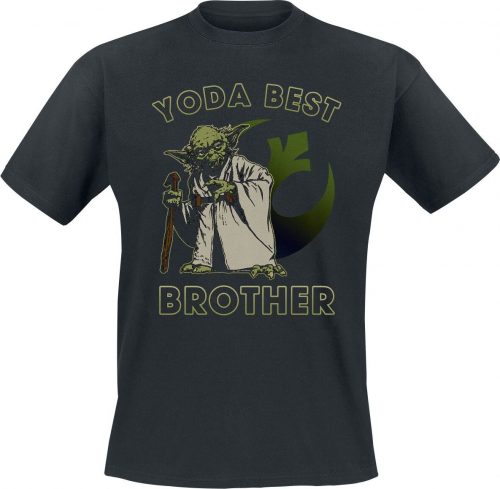 Star Wars Yoda Best Brother Tričko černá