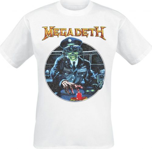 Megadeth General Vic Button Tričko bílá