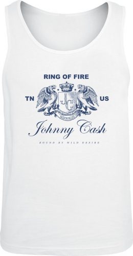 Johnny Cash Ring Of Fire Crest Tank top bílá