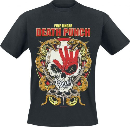 Five Finger Death Punch Skull Snakes Hell To Pay Tričko černá