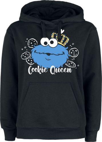 Sesame Street Cookie Queen Dámská mikina s kapucí černá
