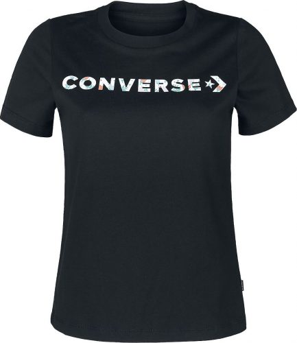 Converse Tričko Floral Logo Graphic Tričko černá
