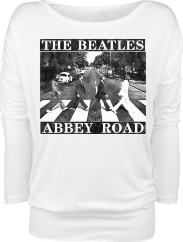 The Beatles Abbey Road Distressed Dámské tričko s dlouhými rukávy bílá