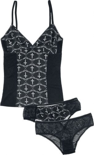 Gothicana by EMP Sada černého spodního prádla Gothicana X Anne Stokes Sada spodního prádla černá