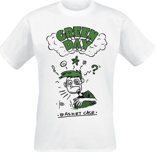 Green Day Basket Case Doodle Tričko bílá