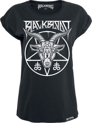 Black Blood by Gothicana Černé tričko s klasickým výstřihem a potiskem Dámské tričko černá