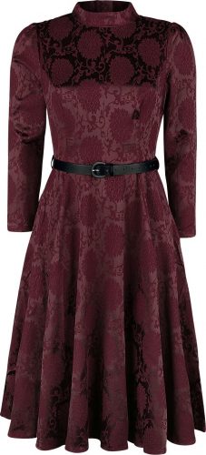 H&R London Červené šaty Chevron Šaty tmavě červená