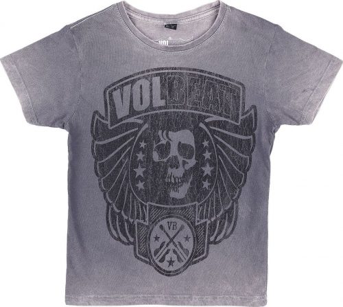 Volbeat Kids - Skull Logo detské tricko šedá/ružová