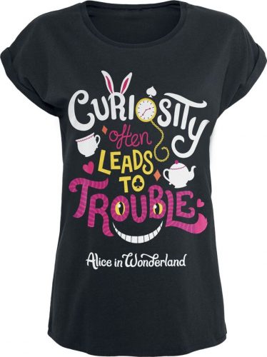 Alice in Wonderland Trouble Dámské tričko černá