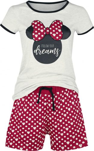Mickey & Minnie Mouse Minnie Polka Dots pyžama cervená/bílá
