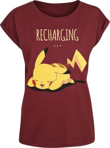 Pokémon Pikachu - Recharging Dámské tričko bordová