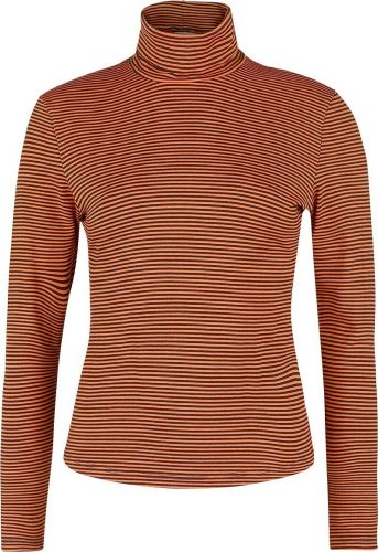 Banned Retro Proužkovaný top Trick Or Treat Dámské tričko s dlouhými rukávy cerná/oranžová