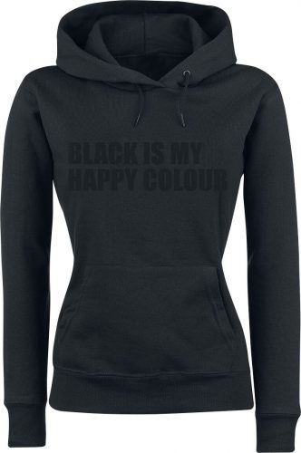 Sprüche Black Is My Happy Colour Dámská mikina s kapucí černá