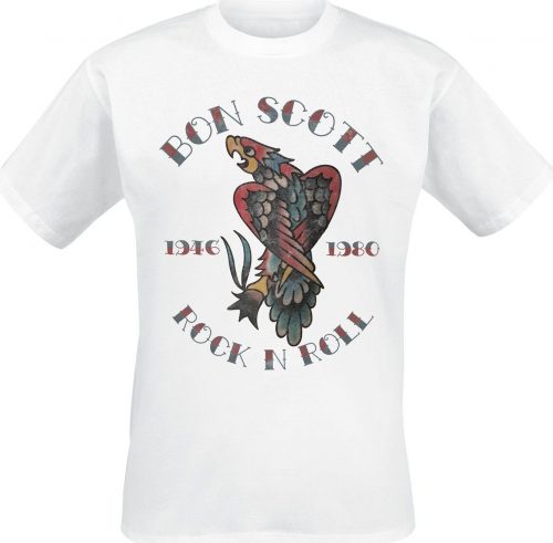 Bon Scott Tattoo Eagle Tričko bílá