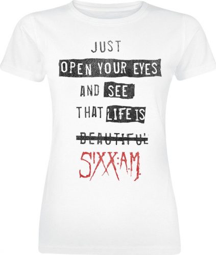 Sixx: A.M. Sixx AM Open Eyes Dámské tričko bílá