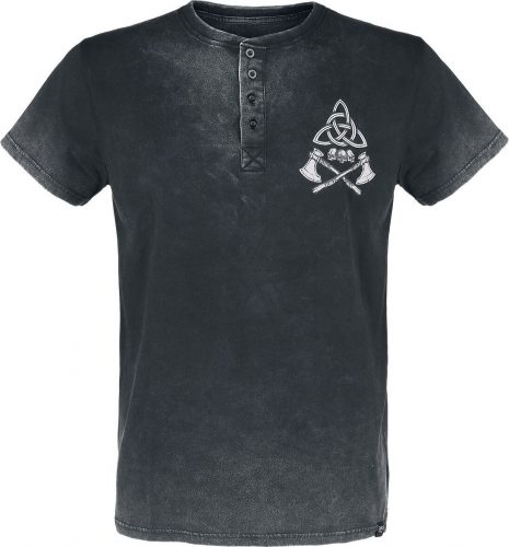 Black Premium by EMP T-Shirt mit Waschung und Prints Tričko šedá