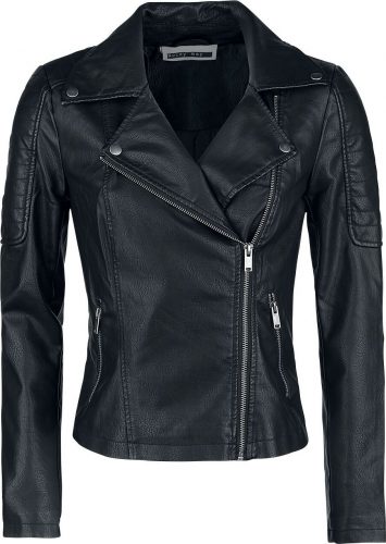Noisy May Rebel PU Jacket Dámská bunda - imitace kůže černá