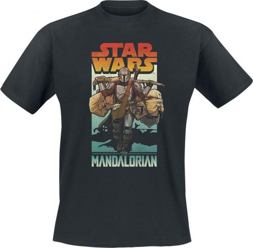 Star Wars The Mandalorian - Mando on Foot Tričko černá