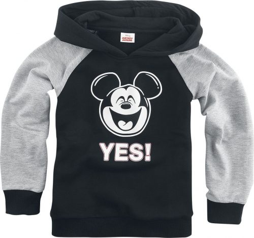 Mickey & Minnie Mouse Kids - Yes! detská mikina s kapucí skvrnitá černá / šedá