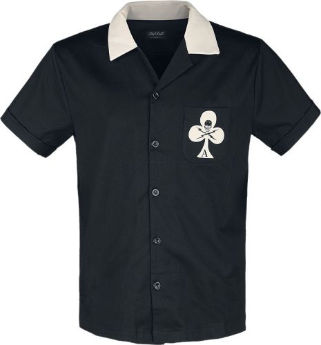 Chet Rock Aces High Bowling Shirt Košile černá