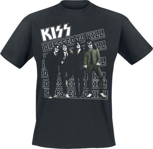 Kiss Dressed To Kill Tričko černá