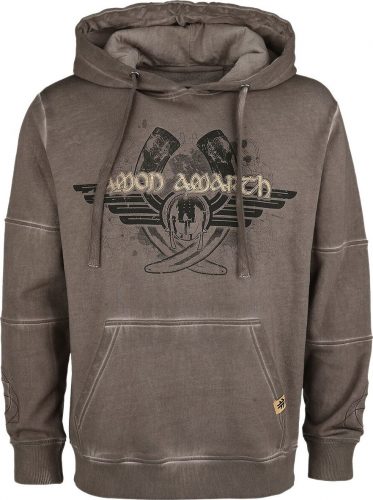 Amon Amarth EMP Signature Collection Mikina s kapucí na zip hnědá