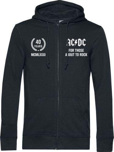 AC/DC For Those About To Rock Mikina s kapucí na zip černá