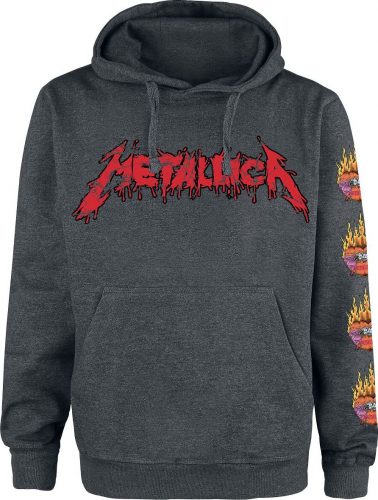 Metallica Flower Skull Mikina s kapucí prošedivelá