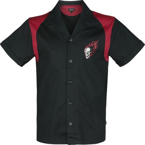 Chet Rock Bowlingová košile Hot Rod Košile cerná/cervená