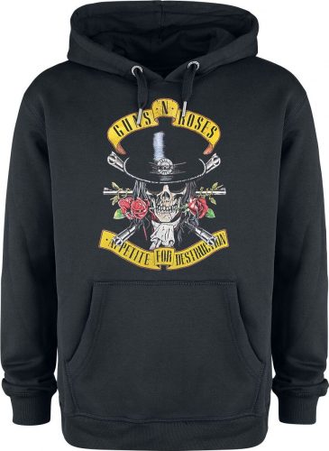 Guns N' Roses Amplified Collection - Top Hat Skull Mikina s kapucí černá