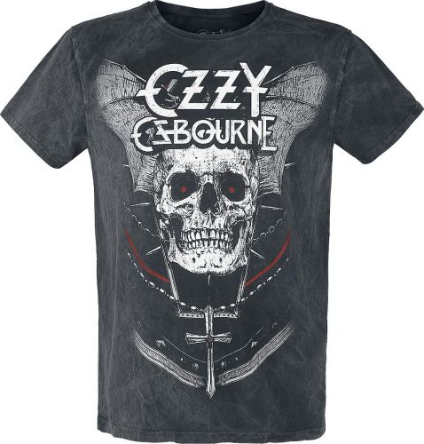 Ozzy Osbourne White Logo Tričko charcoal