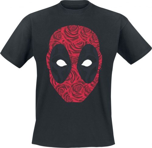 Deadpool Head Of Roses Tričko černá