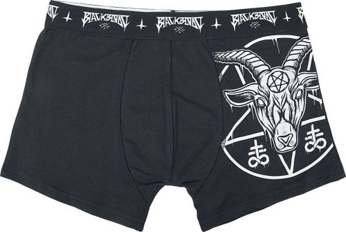 Black Blood by Gothicana Dreierpack Boxershorts mit Kreuzen und Pentagramm Boxerky černá