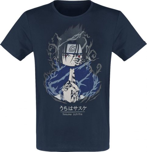 Naruto Sasuke Tričko námořnická modrá