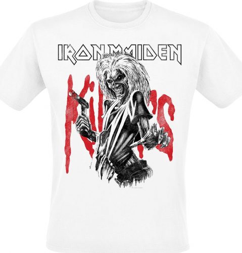 Iron Maiden Killers Eddie Large Graphic Tričko bílá