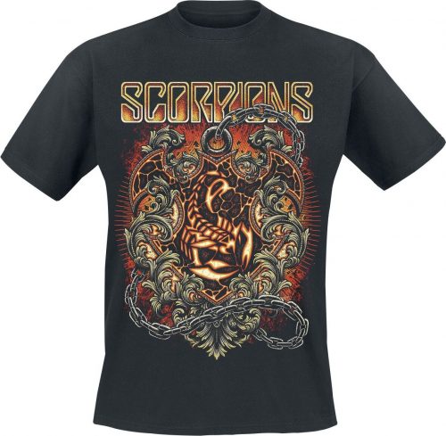 Scorpions Crest In Chains Tričko černá