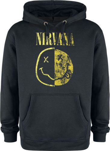 Nirvana Amplified Collection - Spliced Smiley Mikina s kapucí černá
