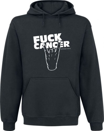 Funshirt Fuck Cancer by Myriam von M - Fuck Cancer Hands Mikina s kapucí černá