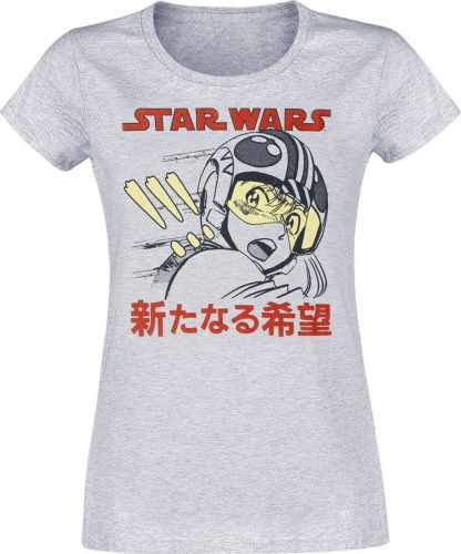 Star Wars Luke Anime Dámské tričko šedá