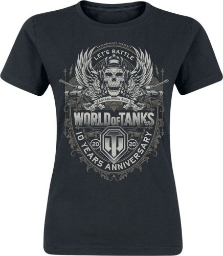 World Of Tanks 10 Year Anniversary Dámské tričko černá