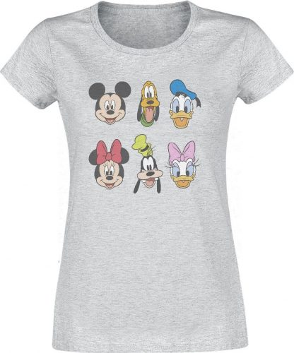 Mickey & Minnie Mouse Faces Dámské tričko šedá
