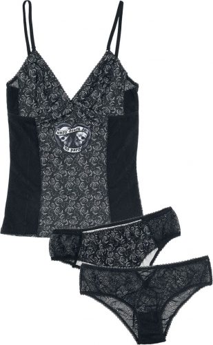 Gothicana by EMP Sada černého spodního prádla Gothicana X Anne Stokes Sada spodního prádla černá