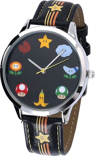 Super Mario Symbole Náramkové hodinky černá