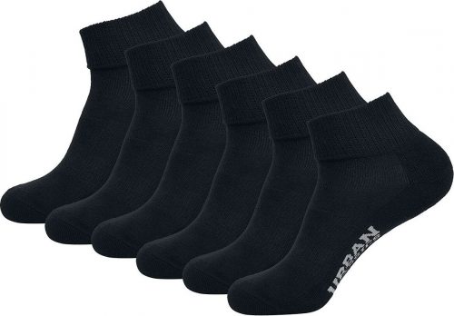Urban Classics Balení 6 párů ponožek do tenisek Ponožky černá